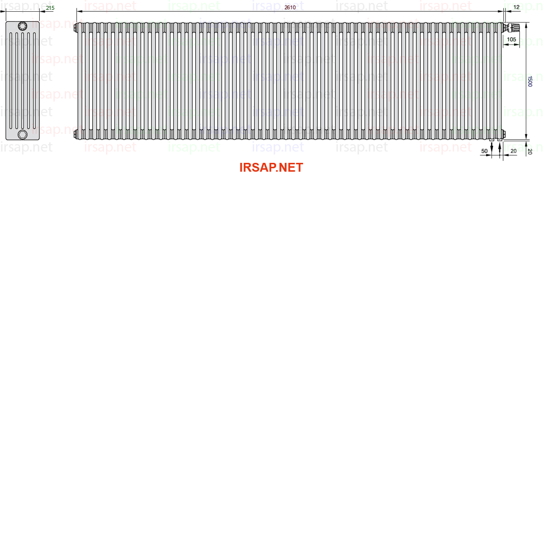 Радиатор IRSAP Tesi 61500/58 T25 CL 01